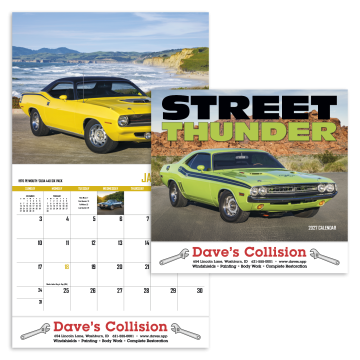 Street Thunder Appointment Wall Calendar - Stapled